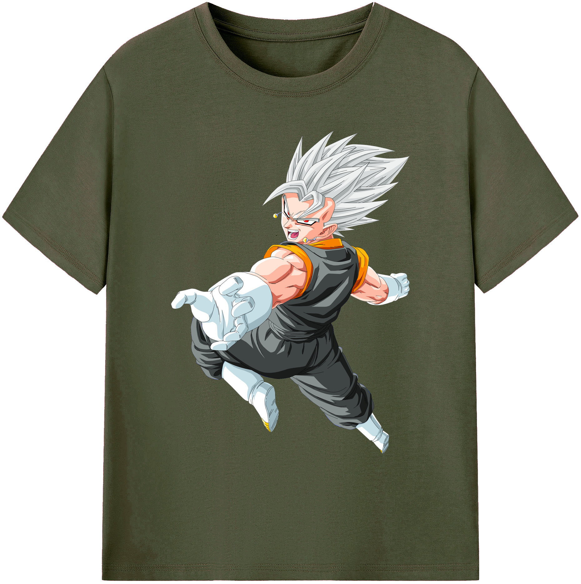 （画像用） ドラゴンボール ベジータ四世（Bejīta Yonsei）DRAGON BALL Vegeta IV 綿100％ メンズ半袖Tシャツ｜肌触りやわらか＆通気性
